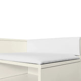 Modern Shoe Storage with Upholstered Cushions - Antique White - Furniture Home Direct
