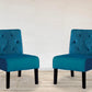 Reese - Living Room Armless Button Tufted Pattern Accent Chair (Set of 2) - Furniture Home Direct