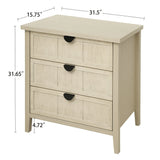 3 Drawer Cabinet, For Bedroom - Natural - Furniture Home Direct