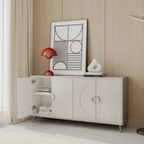 Modern Lacquered 4 Door Wooden Cabinet Sideboard Buffet Server Cabinet Storage Cabinet, For Living Room, Entryway, Hallway, Office, Kitchen And Dining Room - Furniture Home Direct