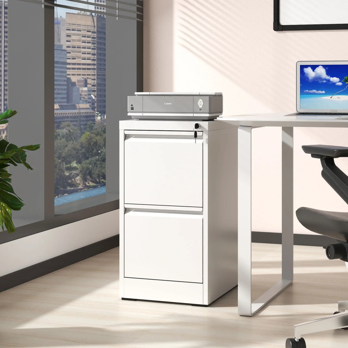Steel Drawer Vertical File Cabinet With Lock For A4 Legal / Letter Size - Furniture Home Direct