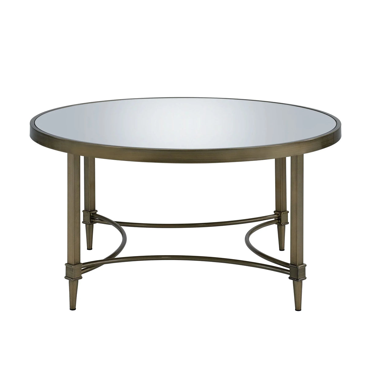 Aditya - Mirrored Antique Brass Coffee Table - Antique Brass - Furniture Home Direct