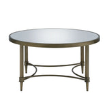 Aditya - Mirrored Antique Brass Coffee Table - Antique Brass - Furniture Home Direct