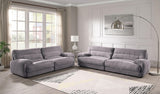 Cadenza - Corduroy 2 Piece Living Room Set - Gray - Furniture Home Direct