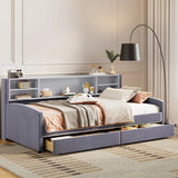 Luxurious Upholstered Platform Bed With Storage Drawers - Furniture Home Direct