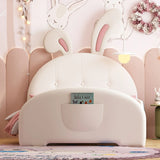 Upholstered Rabbit-Shape Princess Bed With Headboard And Footboard - Furniture Home Direct