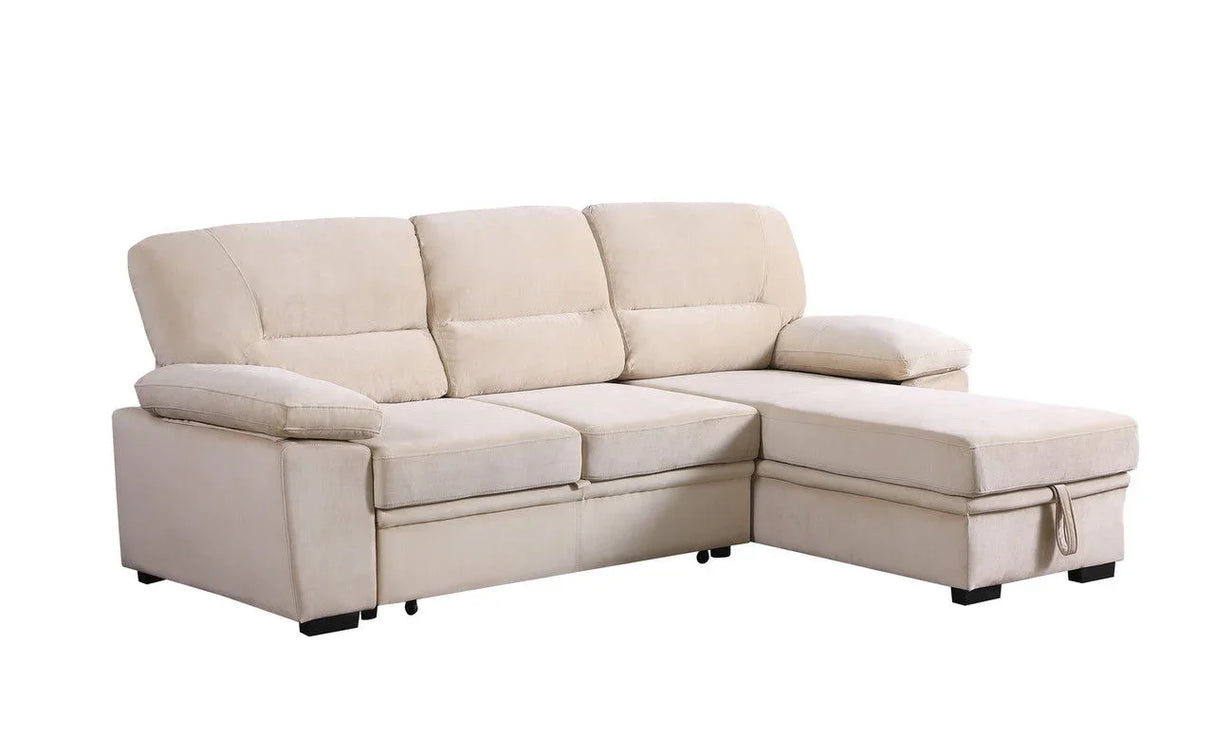 Kipling - Reversible Sleeper Sectional Sofa Chaise - Furniture Home Direct