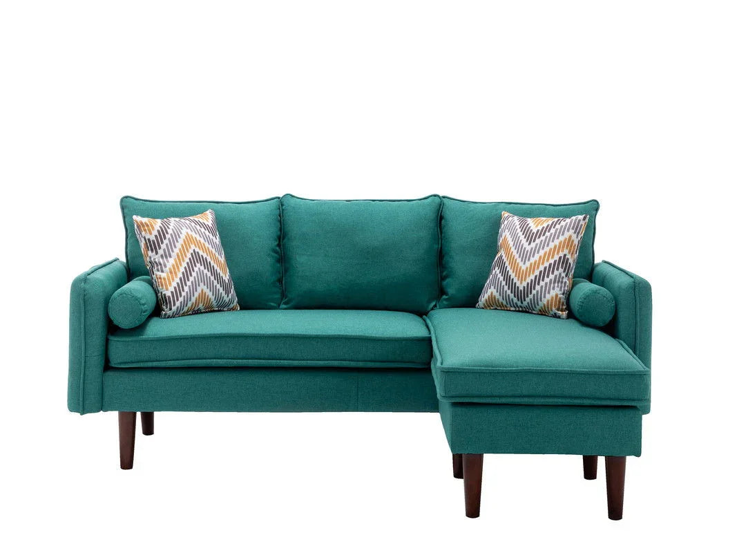Mia - Sectional Sofa Chaise With USB Charger And Pillows - Furniture Home Direct
