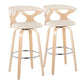 Gardenia - Contemporary Fixed Height Barstool With Swivel With Round Footrest (Set of 2) - Furniture Home Direct