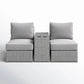 2 Person Wicker Conversation Set With Cushions, Weather Resistant - Furniture Home Direct
