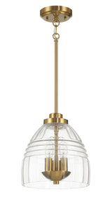 Ember - 3 Candle Lights Chain Pendant - Clear / Gold - Furniture Home Direct