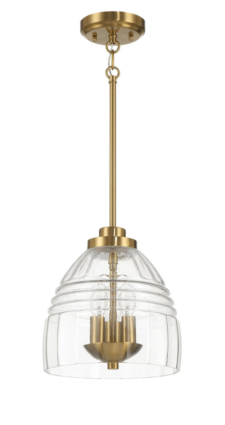 Ember - 3 Candle Lights Chain Pendant - Clear / Gold - Furniture Home Direct