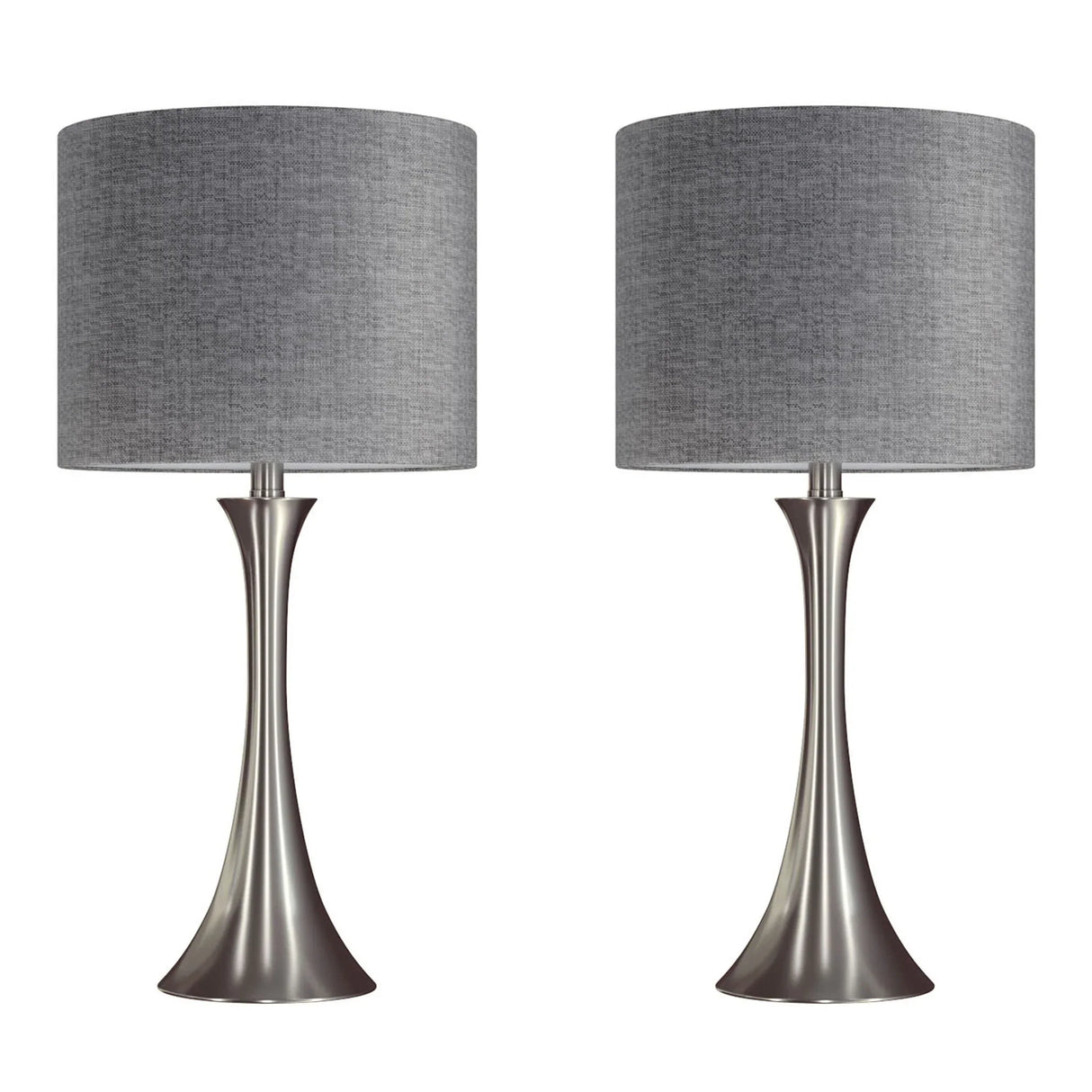 Lenuxe - Contemporary Semi Gloss Table Lamp (Set of 2) - Furniture Home Direct