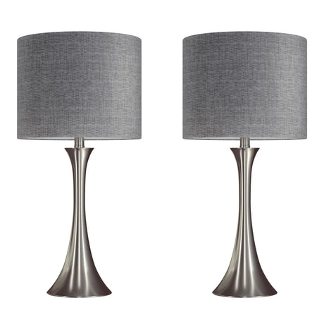 Lenuxe - Contemporary Semi Gloss Table Lamp (Set of 2) - Furniture Home Direct