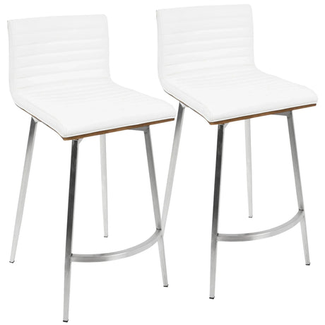 Mason - Contemporary Swivel Counter Stool (Set of 2) - Furniture Home Direct