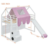 Loft Bed With House Shaped Frame And Tent - Furniture Home Direct