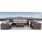 Stylish Rattan Wicker Person Seating Group With Premium Sunbrella Cushions Perfect For Outdoor Entertaining - Furniture Home Direct