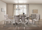 Gabrian - 7 Pieces Dining Room Set, Reclaimed - Beige / Gray - Furniture Home Direct