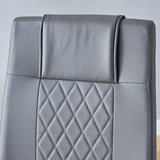 Dining Chair Set Modern Faux Leather With Chrome Base Gray - Furniture Home Direct