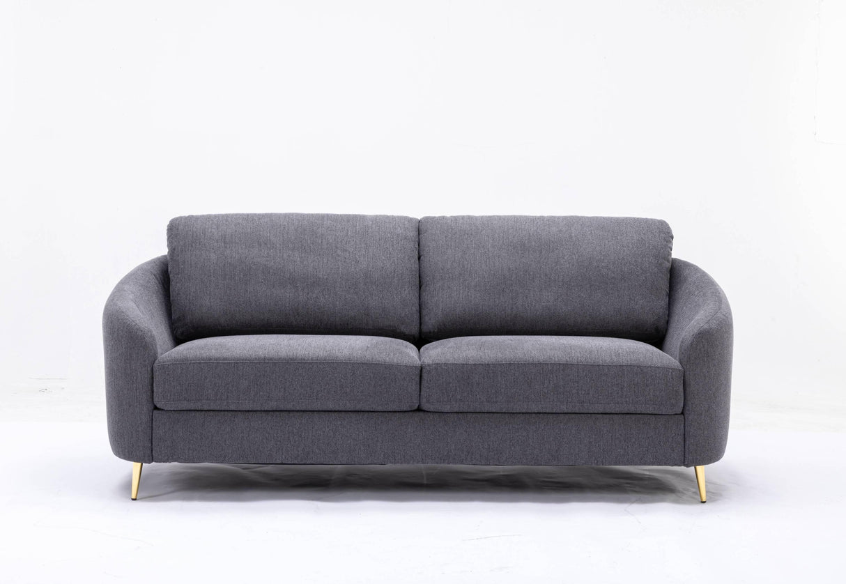 Yuina Gray Linen 3 Pieces Living Room Set - Furniture Home Direct