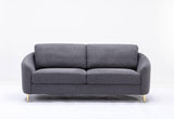 Yuina Gray Linen 3 Pieces Living Room Set - Furniture Home Direct