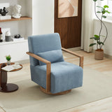 Swivel Modern Upholstered Accent Chair With Armrests - Furniture Home Direct