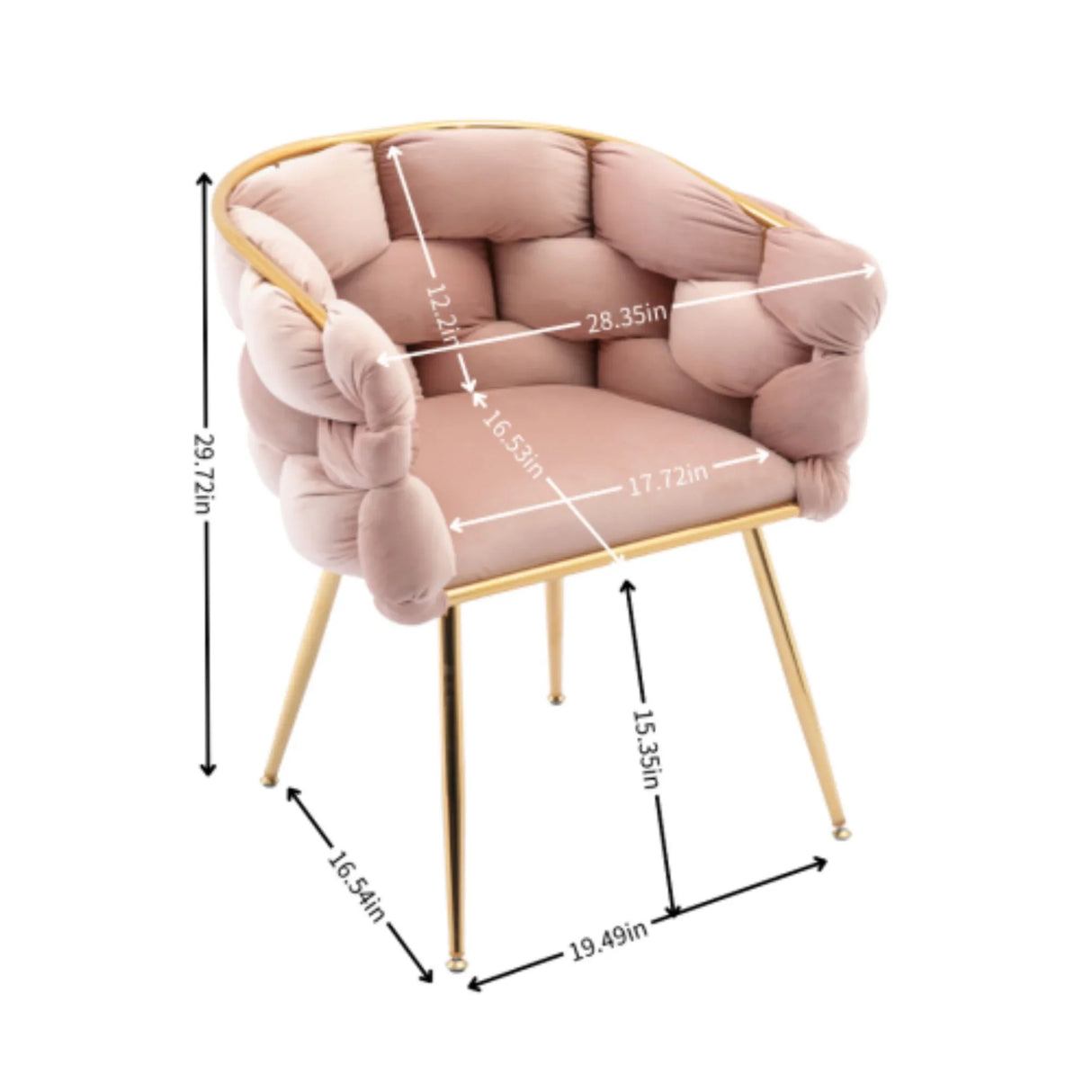 Luxury Modern Simple Leisure Velvet Single Sofa Chair Bedroom Lazy Person Household Dresser Stool Manicure Table Back Chair - Furniture Home Direct