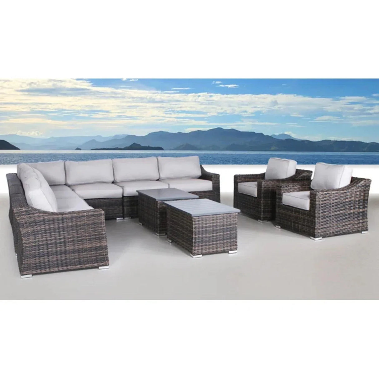 Stylish Sofa Seating Group With Cushions Perfect For Outdoor Gatherings - Furniture Home Direct