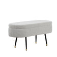 Harvey - Contemporary Storage Bench - Black / Light Gray - Furniture Home Direct
