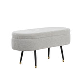 Harvey - Contemporary Storage Bench - Black / Light Gray - Furniture Home Direct