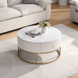 Modern Round Table With Drawers - Furniture Home Direct