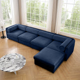 Sectional Sofa With Chaise And Hidden Storage Blue - Furniture Home Direct