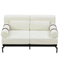 Modern Loveseat Sofa 2 Seater With USB Ports, Cylindrical Armrests - Furniture Home Direct