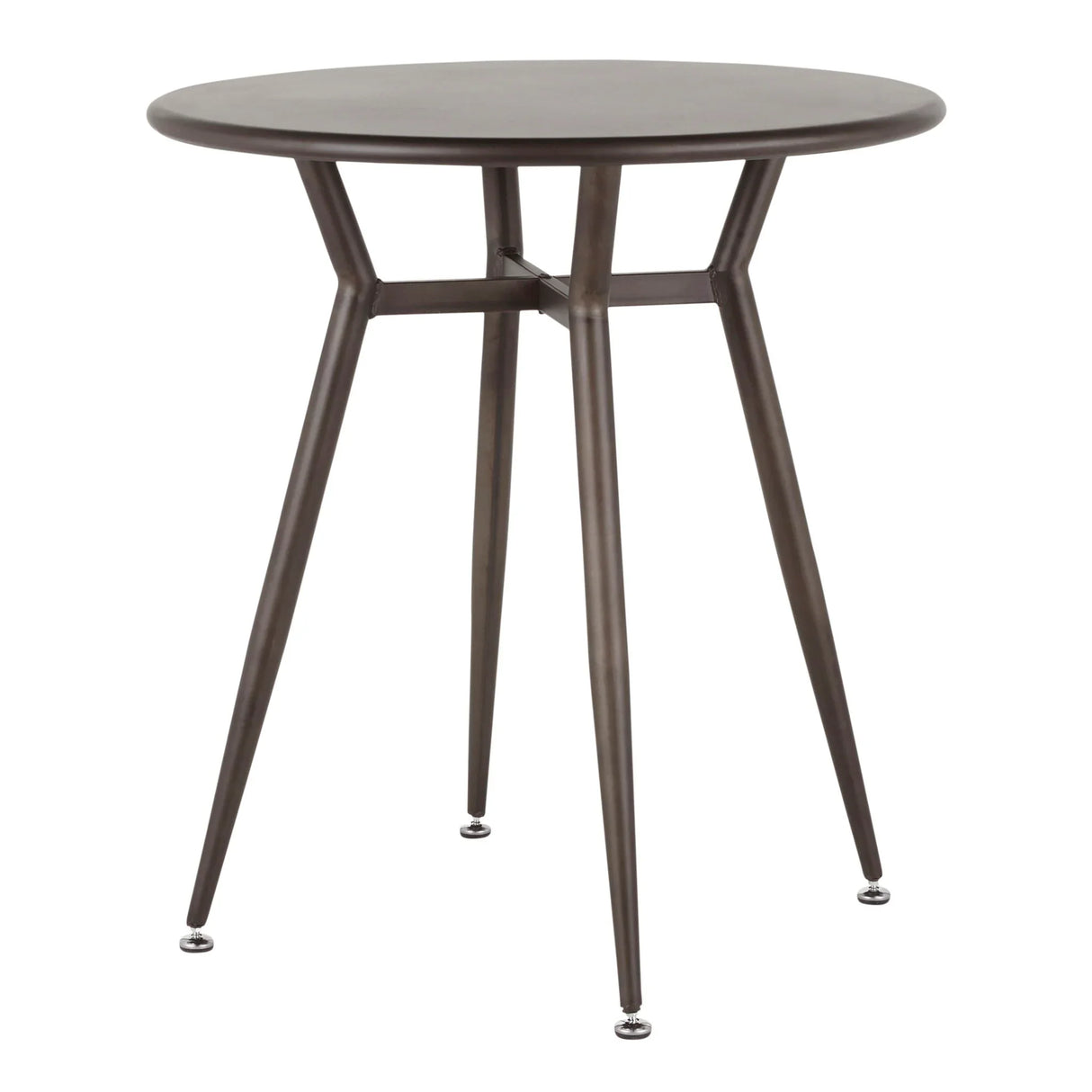 Clara - Industrial Round Dinette Table - Antique - Furniture Home Direct