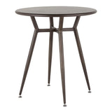 Clara - Industrial Round Dinette Table - Antique - Furniture Home Direct