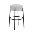 Round High Bar Stools (Set of 2), Contemporary Upholstered Dining Stools For Kitchens, Coffee Shops And Bar Stores