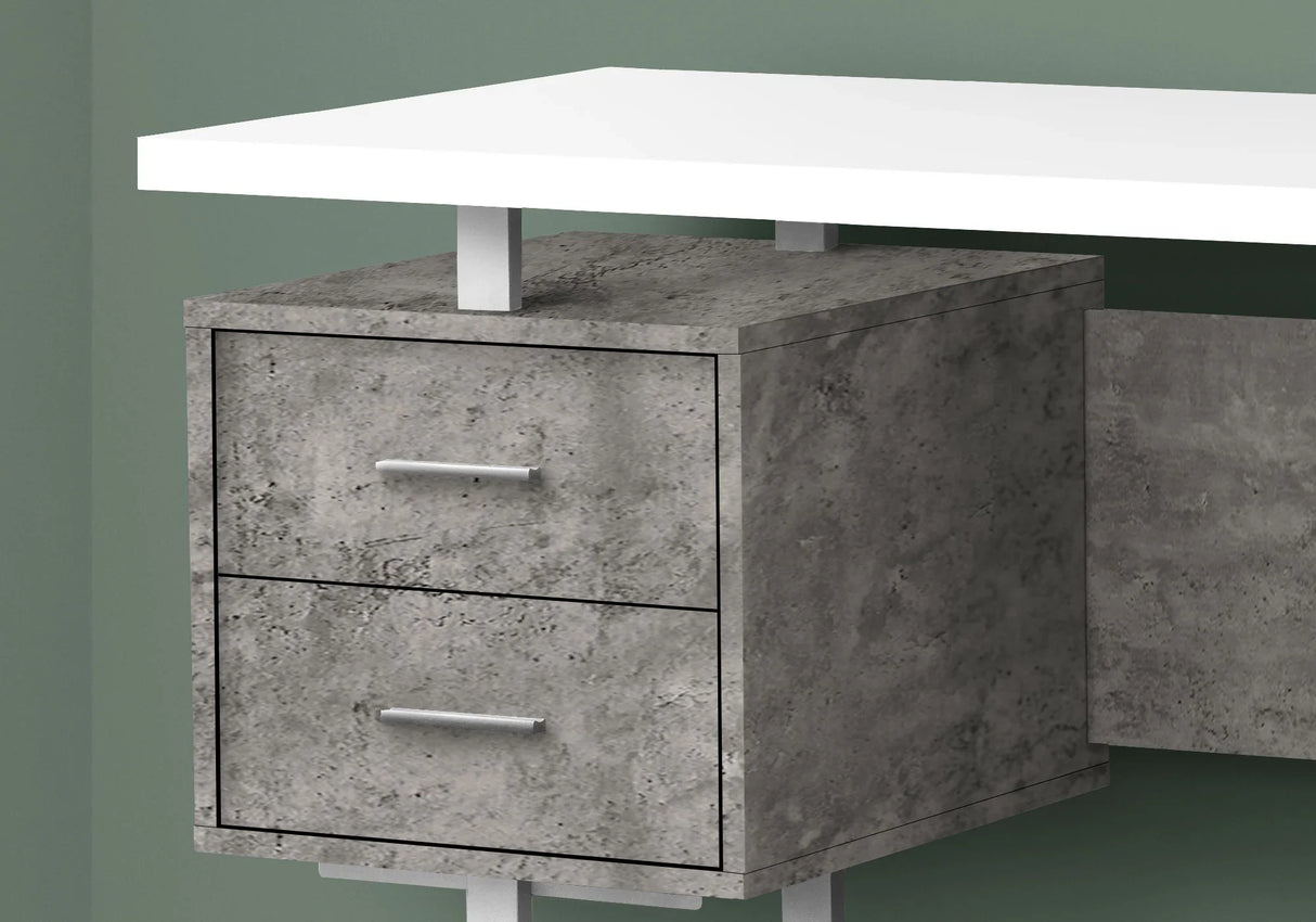 Computer Desk For Home Office, Laptop, Left, Right Set - Up, Storage Drawers, Contemporary & Modern - Furniture Home Direct