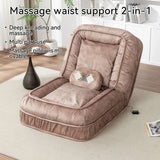 Upholstered Human Dog Bed And Pets, Bean Bag Floor Sofa With Massage Pillow, 5 Adjustable Positions & 2 Soft Pillows - Furniture Home Direct