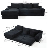 Modern L - Shaped Sectional Couch With Memory Foam - Furniture Home Direct
