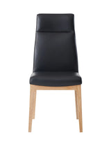 Raquan - Leather Side Chair (Set of 2) - Black Pu - Furniture Home Direct