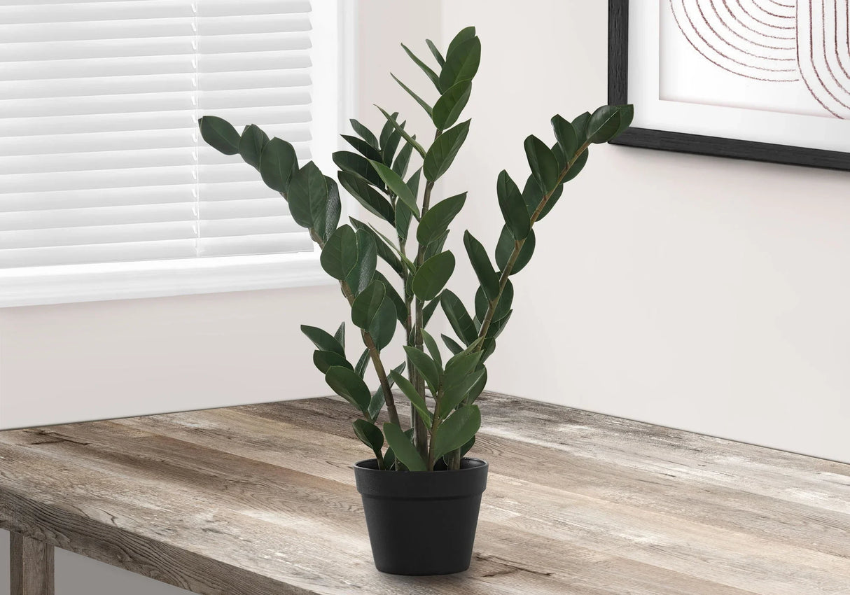 29" Tall, Artificial Plant, Zz Tree, Indoor, Faux, Fake, Floor, Greenery, Potted, Real Touch, Decorative - Green / Black - Furniture Home Direct