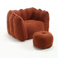 Soft Chenille Bean Bag Chair With High Resilient Foam - Furniture Home Direct