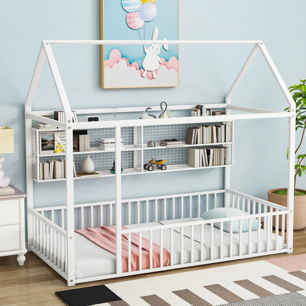 House Frame With Fence And Shelves - Furniture Home Direct