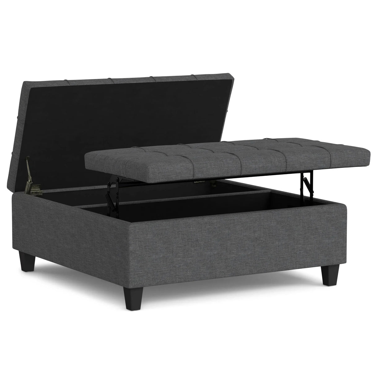 Harrison - Upholstered Coffee Table Storage Ottoman - Furniture Home Direct