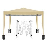 10'X10' Folding Canopy With 4 Removable Sidewalls Outdoor Event Shelter UPF 50+ Gazebo Portable Tents For Parties Beach Camping Wedding Ez Pop Up Canopy 4 Pieces Weight Bag + Carry Bag - Furniture Home Direct