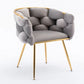 Luxury Modern Simple Leisure Velvet Single Sofa Chair Bedroom Lazy Person Household Dresser Stool Manicure Table Back Chair - Furniture Home Direct
