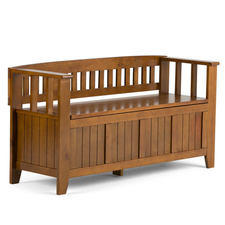 Acadian - Entryway Storage Bench, Handcrafted - Furniture Home Direct