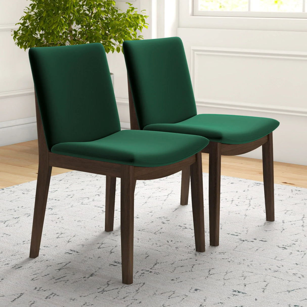 Laura - Mid-Century Modern Solid Wood Dining Chair (Set of 2) - Furniture Home Direct