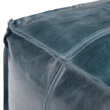 Manning - Square Pouf - Teal - Furniture Home Direct
