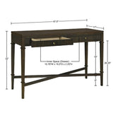 Fluted - 2 Drawer Storage Console Table - Brown - Furniture Home Direct